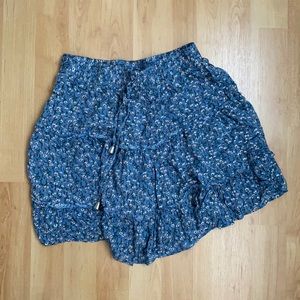 Blue Floral Skirt